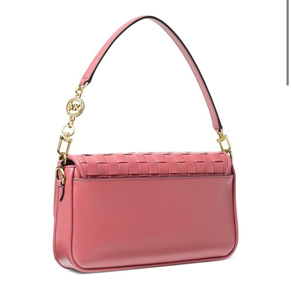 Michael Kors Bradshaw Woven Leather Convertible Shoulder Bag - Picture 2 of 4